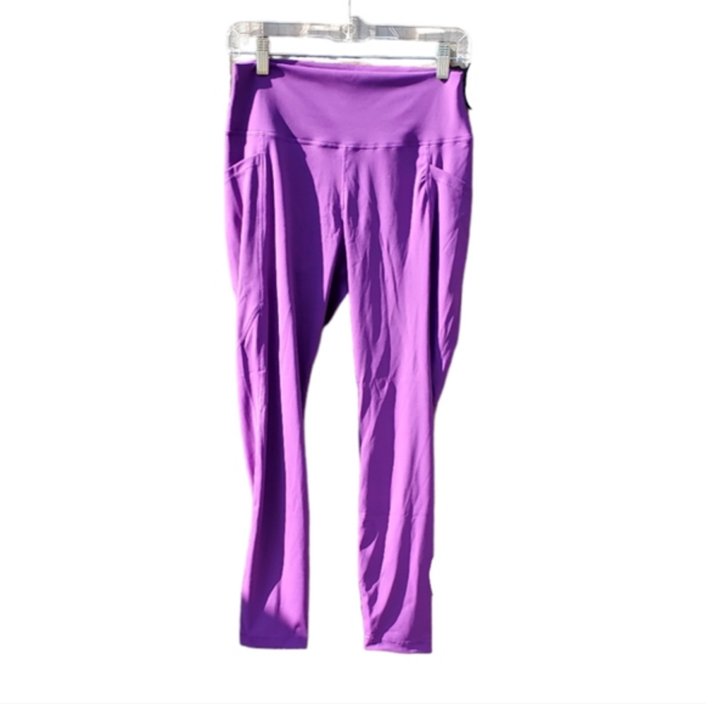 Purple Stretchy Yoga Butt‎ Sculpting Leggings XL NWOT
